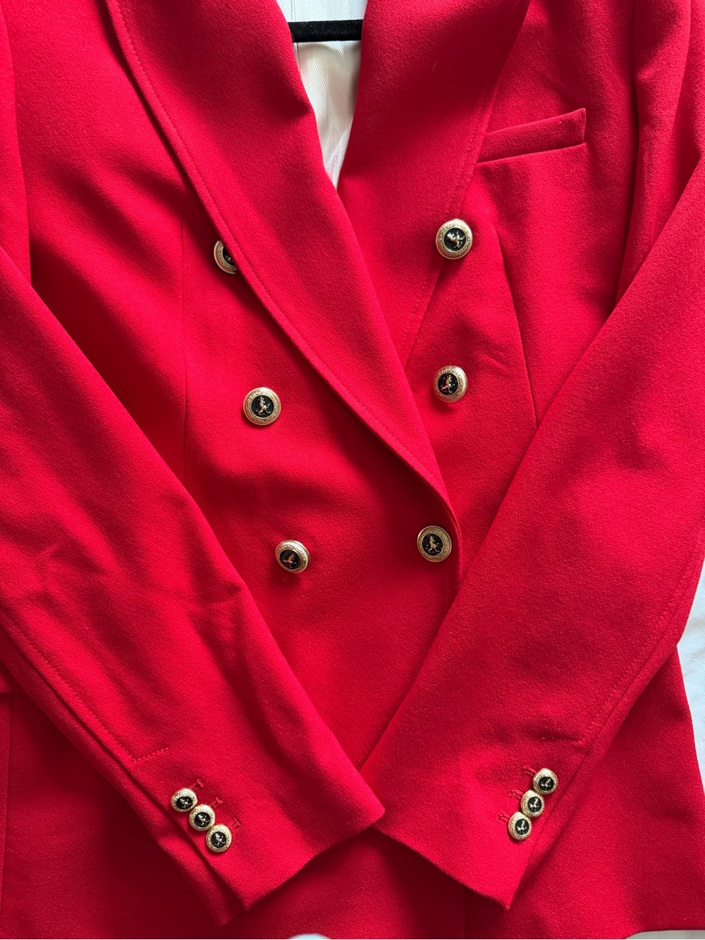 Zara Red Double-Breasted Blazer Jacket - Picture 5 of 7